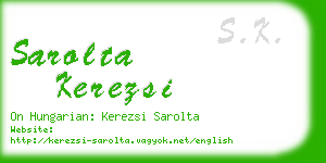 sarolta kerezsi business card